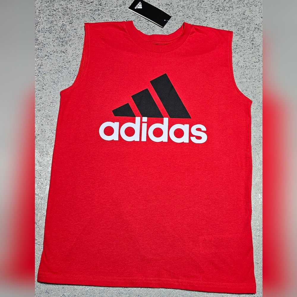 🎉🎉HostPick🎉🎉 NWT Adidas Red Sleeveless Shirt Boys Size Medium(10/12)